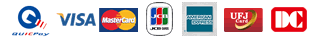 クイックペイ、Visa、MasterCard、JCB、American Express、UFJ、DCがご利用いただけます。